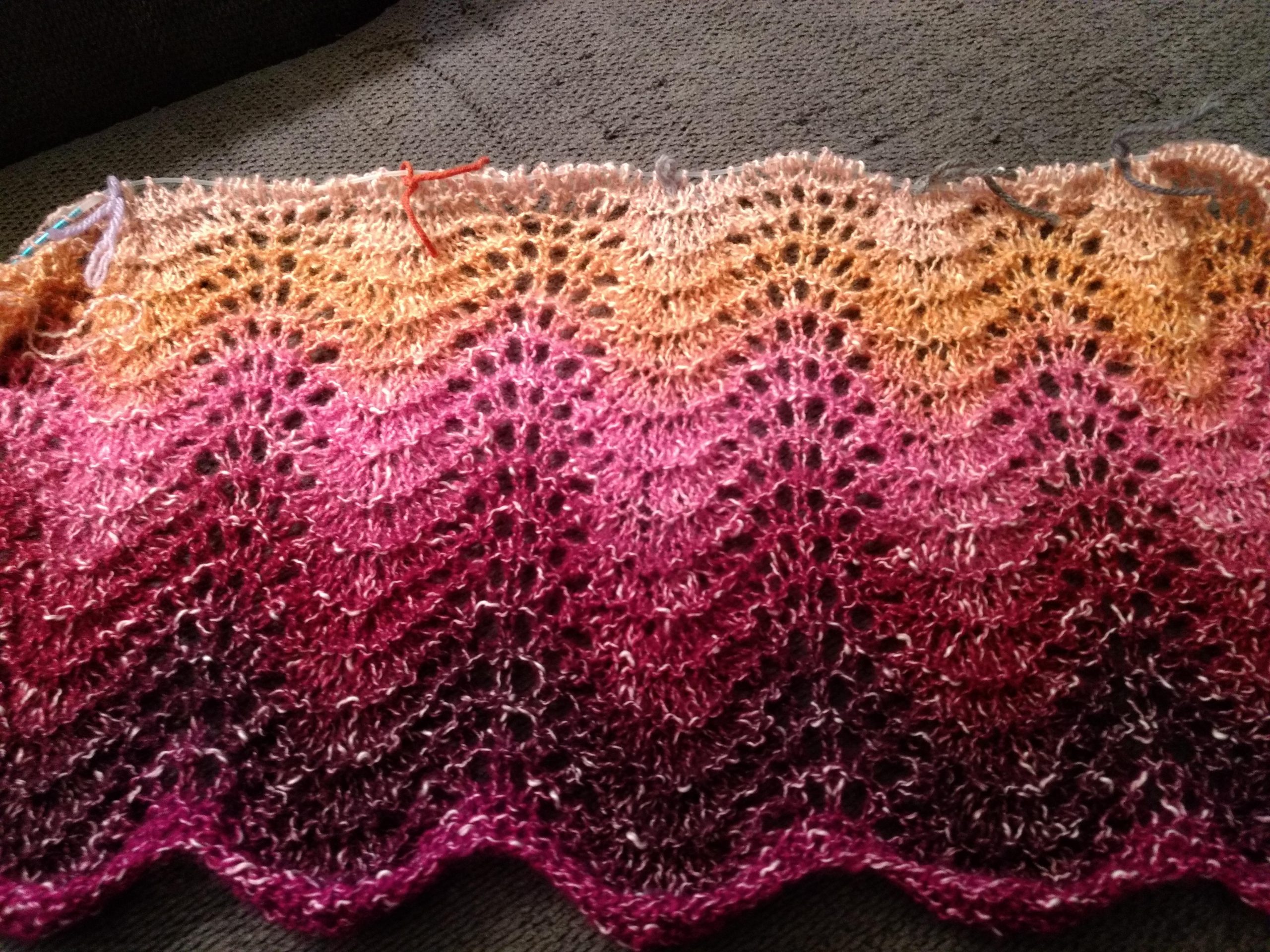 Completed Shawl – Peace Out and In